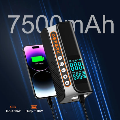 Electric Tire Inflator, Portable 160PSI Car Air Compressor with Pressure Detection,Emergency LED Light,Digital Tire Pump-Automatic Shutoff