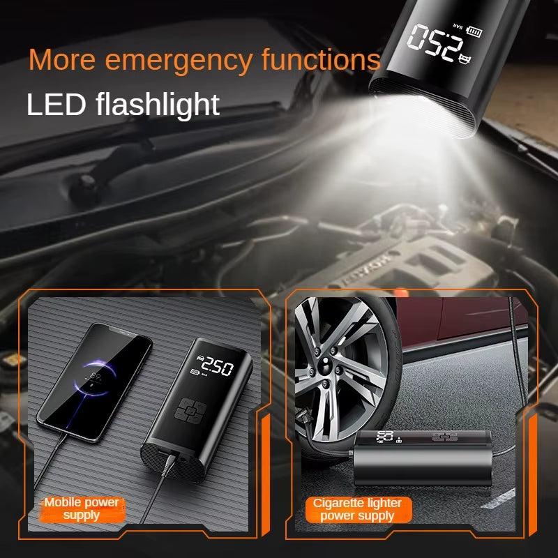 Portable Air Compressor: High-Precision Tire Inflator for Cars, Motorcycles, Bicycles, and Sports Balls